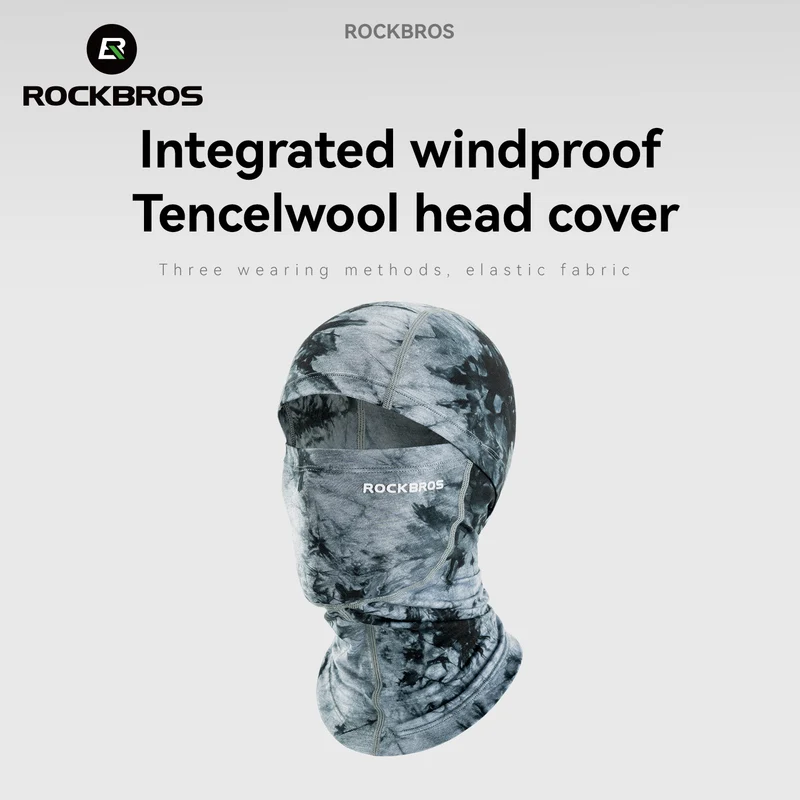 ROCKBROS Winter Set: Sturmhaube Merinowolle & ThermoGrip Fahrradhandschuhe Lang