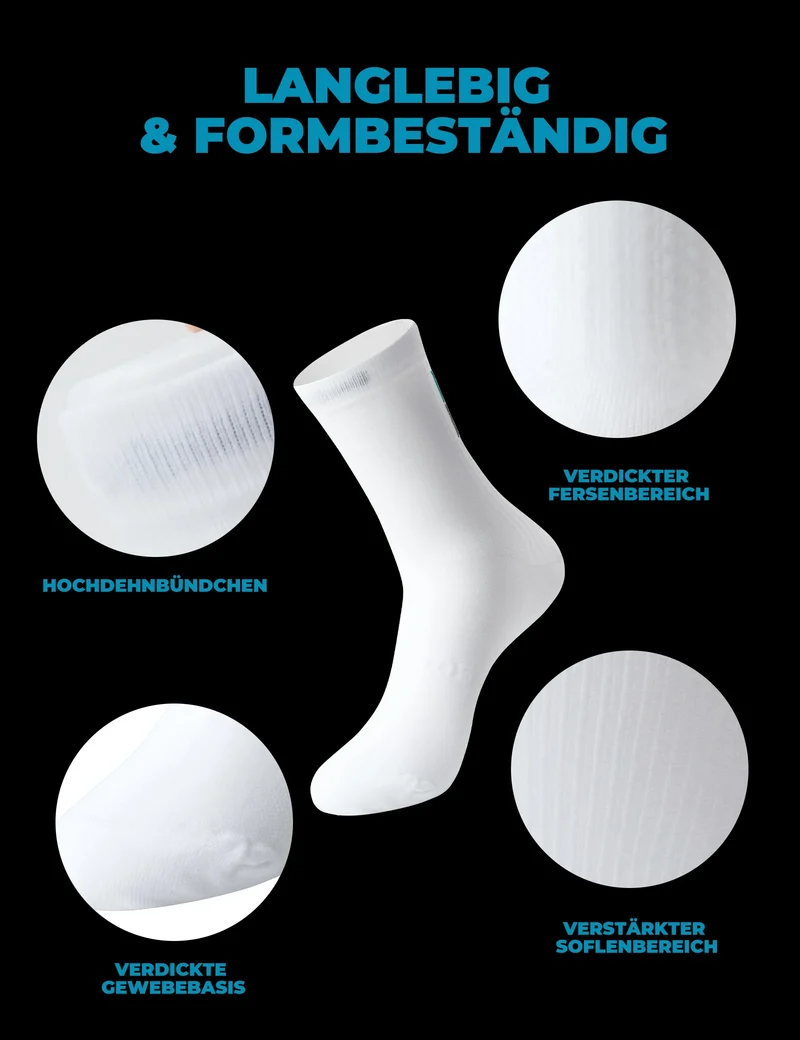 Fahrradsocken Rutschfest und Strapazierfähig 2 Paar