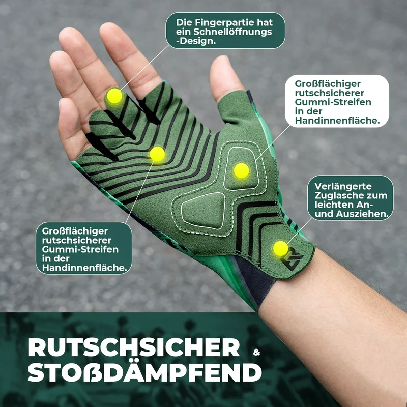 Fahrradhandschuhe Herren, Sommer Radhandschuhe Halbfinger