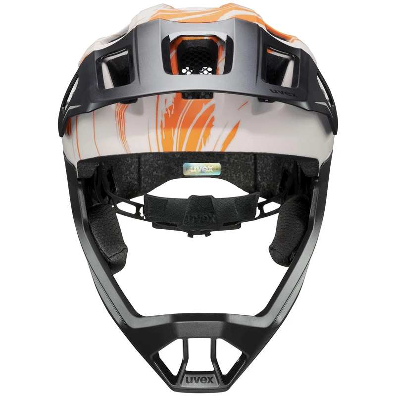 Uvex react jr. fullface warm grey-orange matt