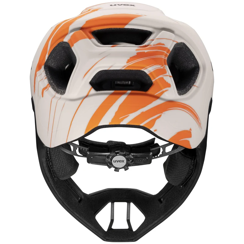 Uvex react jr. fullface warm grey-orange matt