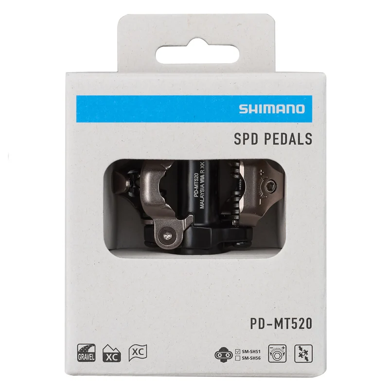 Shimano PD-MT520 SPD Clipless Bike Pedals with SM-SH51 Cleats