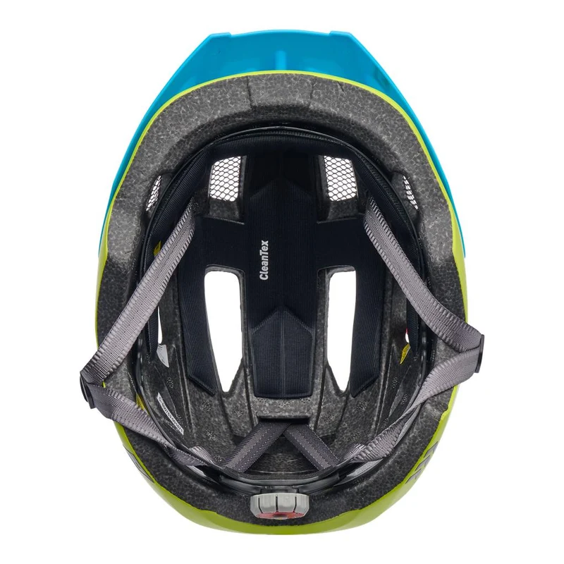 Cratoni Fahrradhelm Maxster Pro (Kid) lime/blau matt, Gr. S/M (51-56cm)