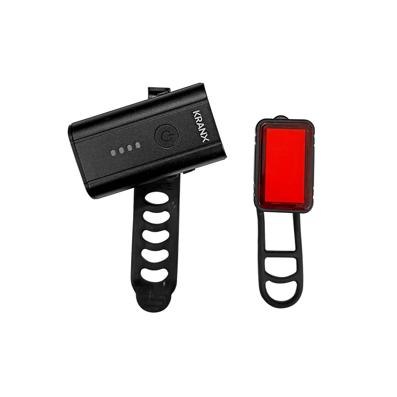 KranX Solaris III 400 / 100 USB Rechareable Front & Rear Bike Light Set