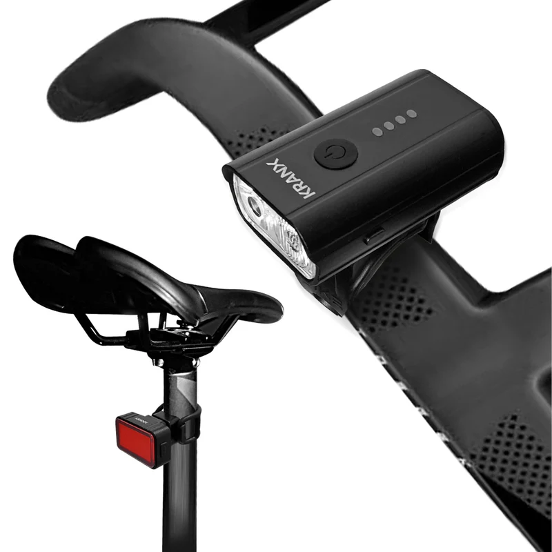 KranX Solaris III 400 / 100 USB Rechareable Front & Rear Bike Light Set