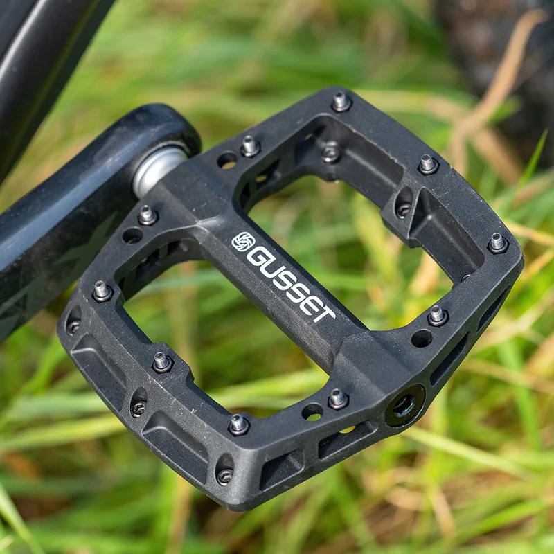 Gusset Slim Jim Nylon 9/16 Inch Platform Bike Pedals Black