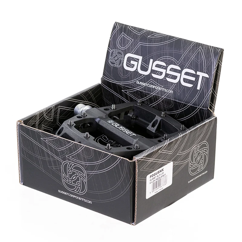 Gusset Slim Jim Nylon 9/16 Inch Platform Bike Pedals Black