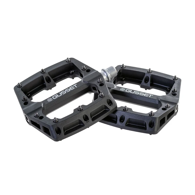 Gusset Slim Jim Nylon 9/16 Inch Platform Bike Pedals Black