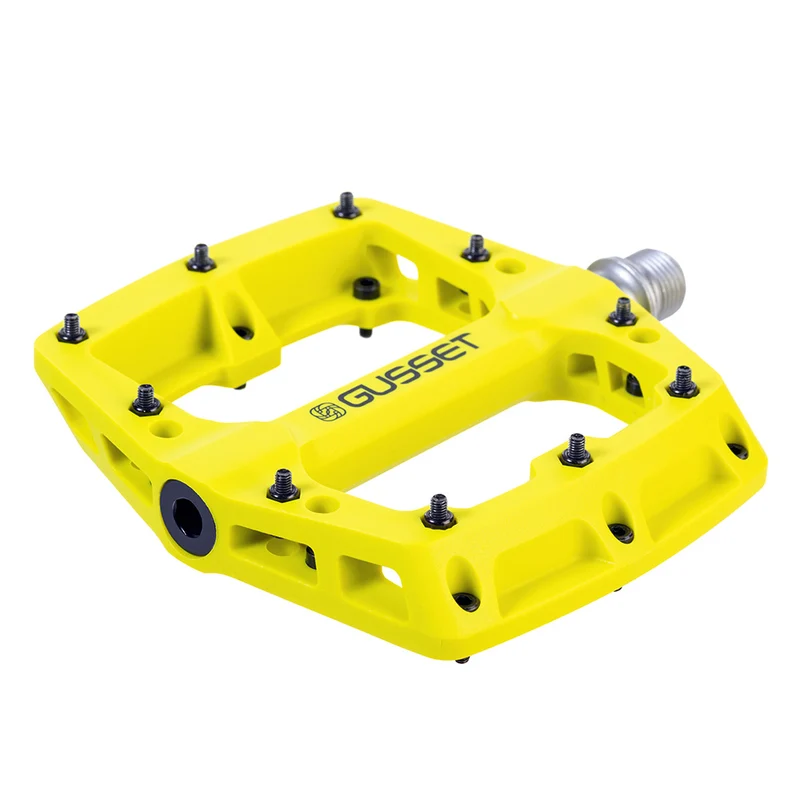 Gusset Slim Jim Nylon 9/16 Inch Platform Bike Pedals Neon Lime
