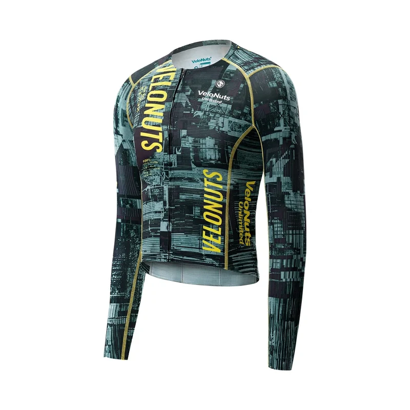 Velonuts Ultra Short Herren Radtrikot Langarm Grün