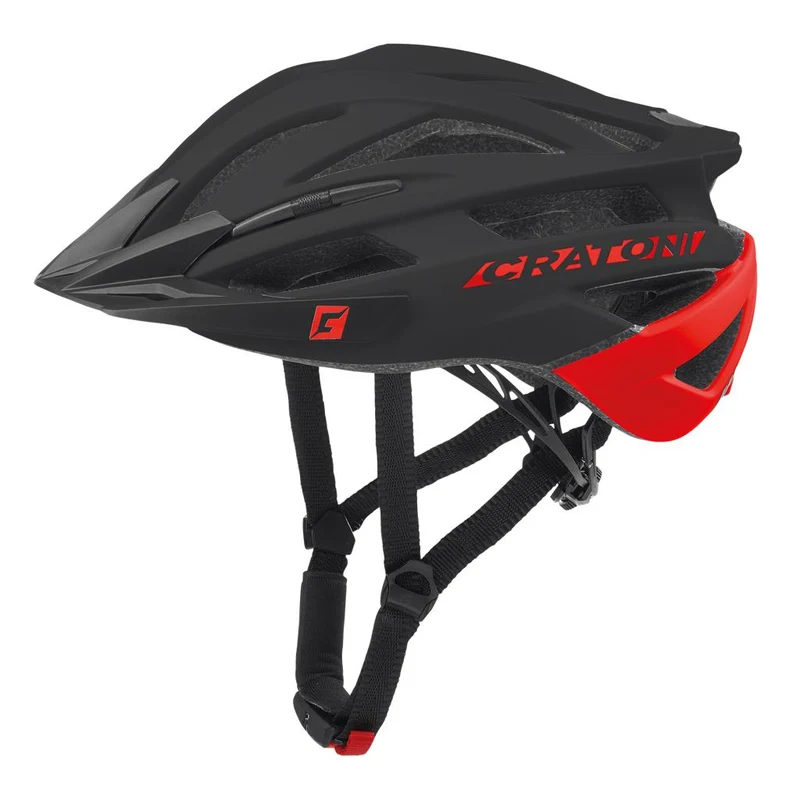 Cratoni Fahrradhelm Agravic (MTB) schwarz/rot matt, Gr. L/XL (58-62cm)