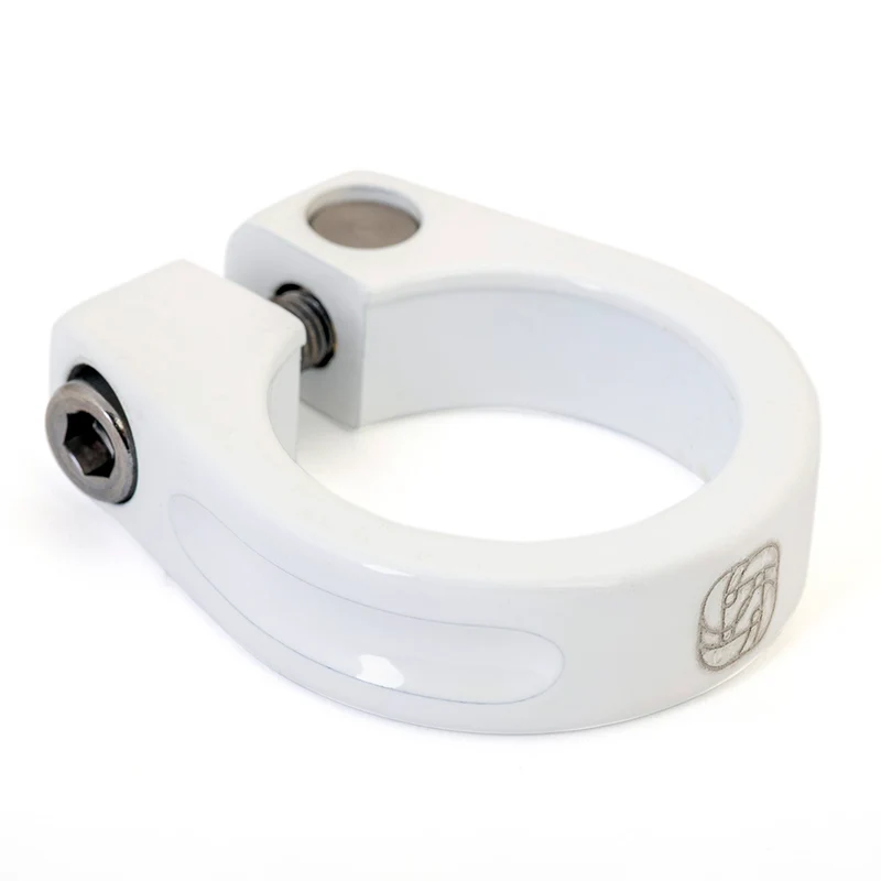 Gusset Clench White 28.6mm Bike Seat Clamp