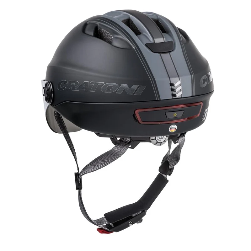 Cratoni Fahrradhelm Evo (Pedelec) schwarz/anthrazit matt, Gr.M/L (57-61cm)
