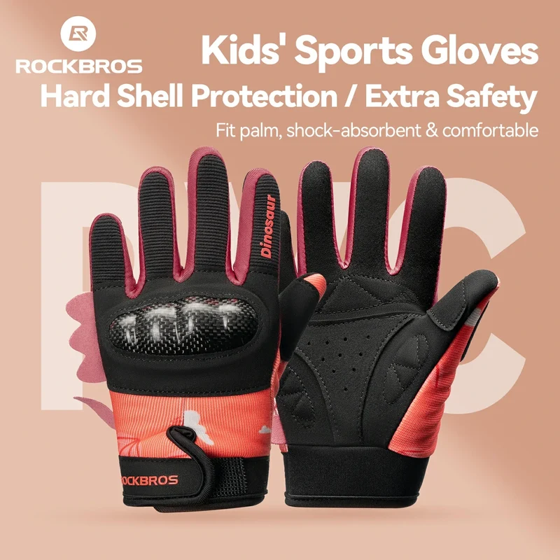 Kinder Fahrradhandschuhe Ganzfinger mit Hard Shell Schutz