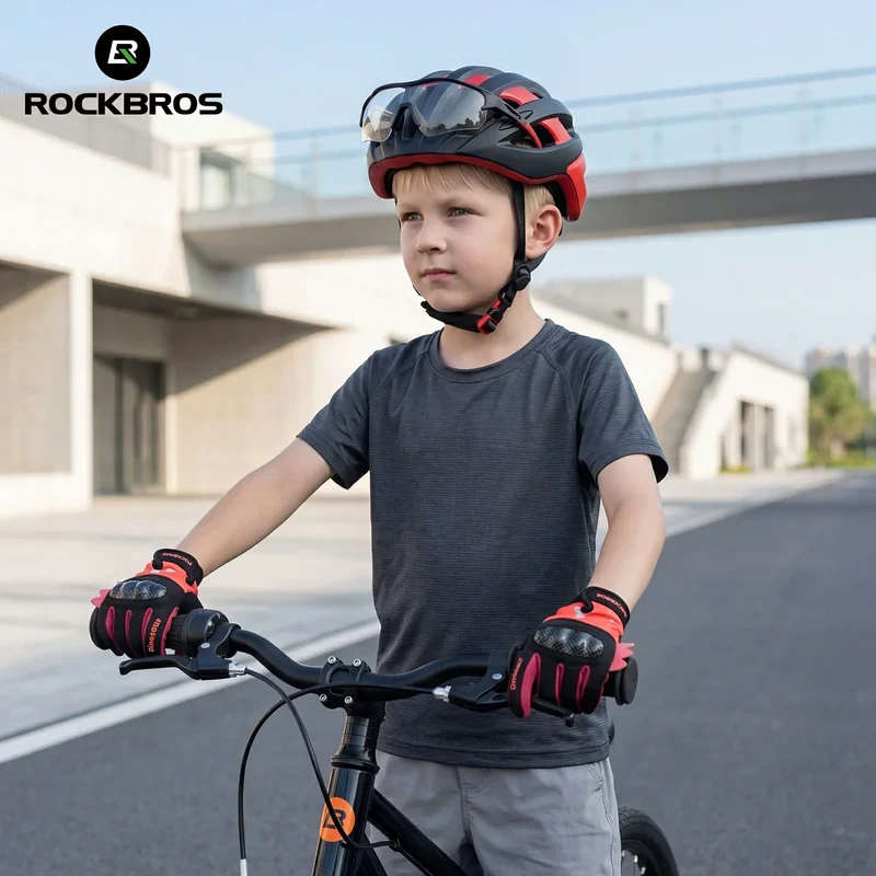 Kinder Fahrradhandschuhe Ganzfinger mit Hard Shell Schutz