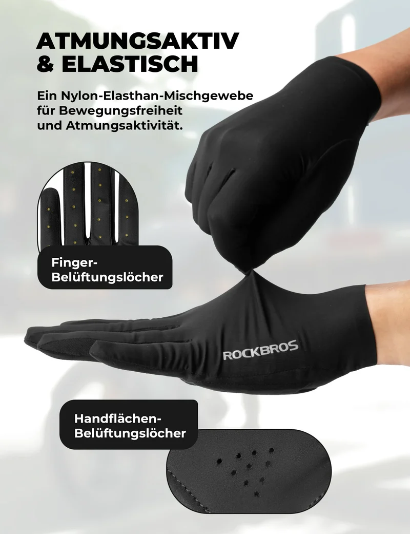 Fahrradhandschuhe – rutschfest & stoßabsorbierend mit SBR-Polster