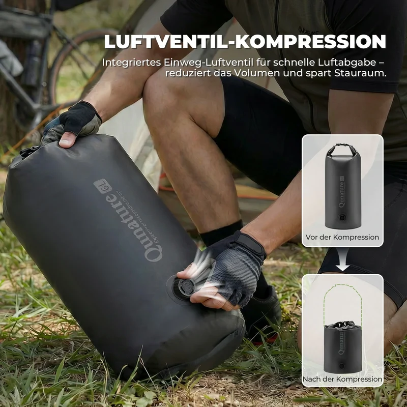 Qunature Bikepacking Fahrradtasche 6L Schnellwechsel Wasserdichte Gabeltasche