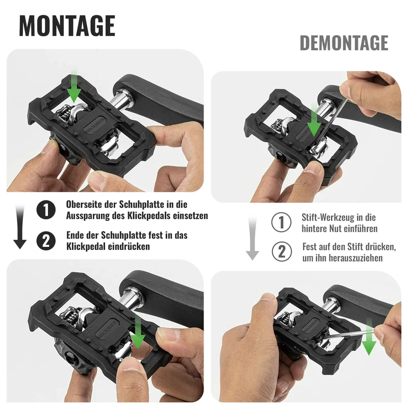 SPD Pedaladapter Kompatibel mit Shimano M520/M540/M8000/M9000