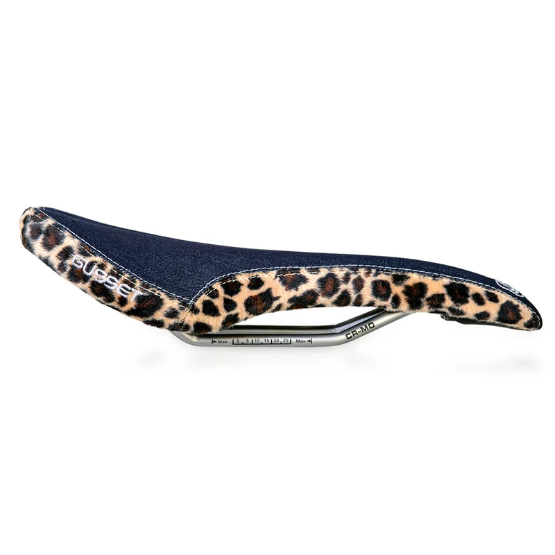 Gusset R-Series Denim/Leopard Bike Saddle