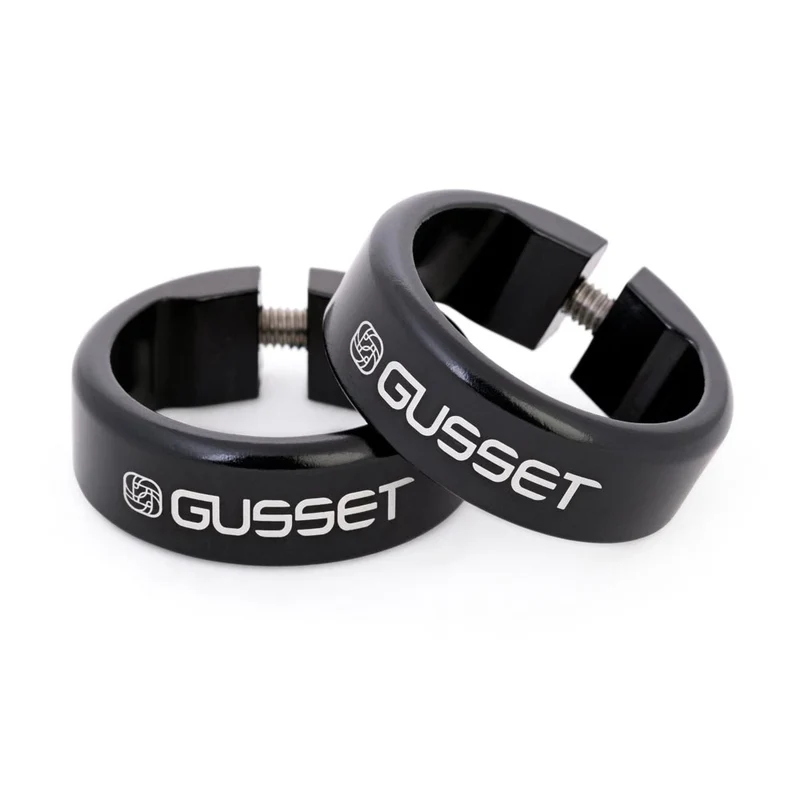 Gusset S2 / Single File Handlebar Grips End Lock Clamps Black Replacement
