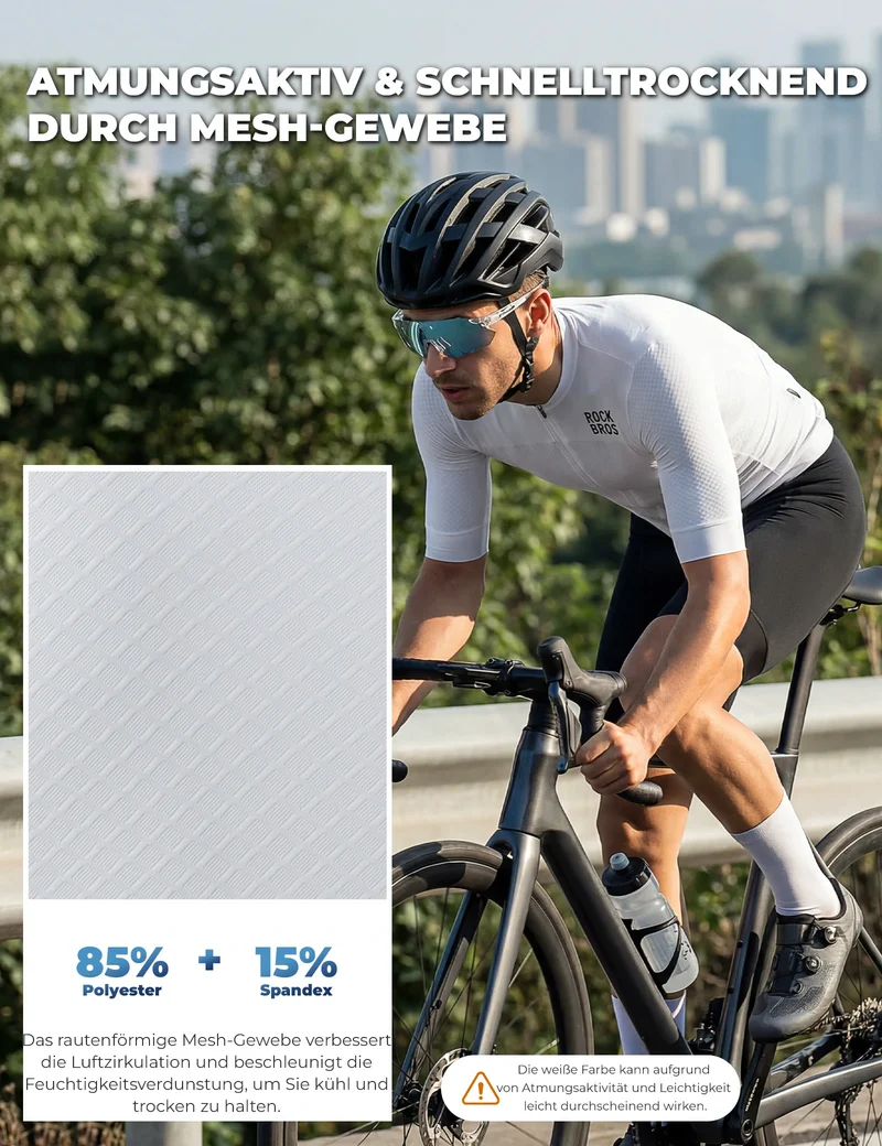 Herren Kurzarm Fahrradtrikot – 3D-Ergonomisches Design