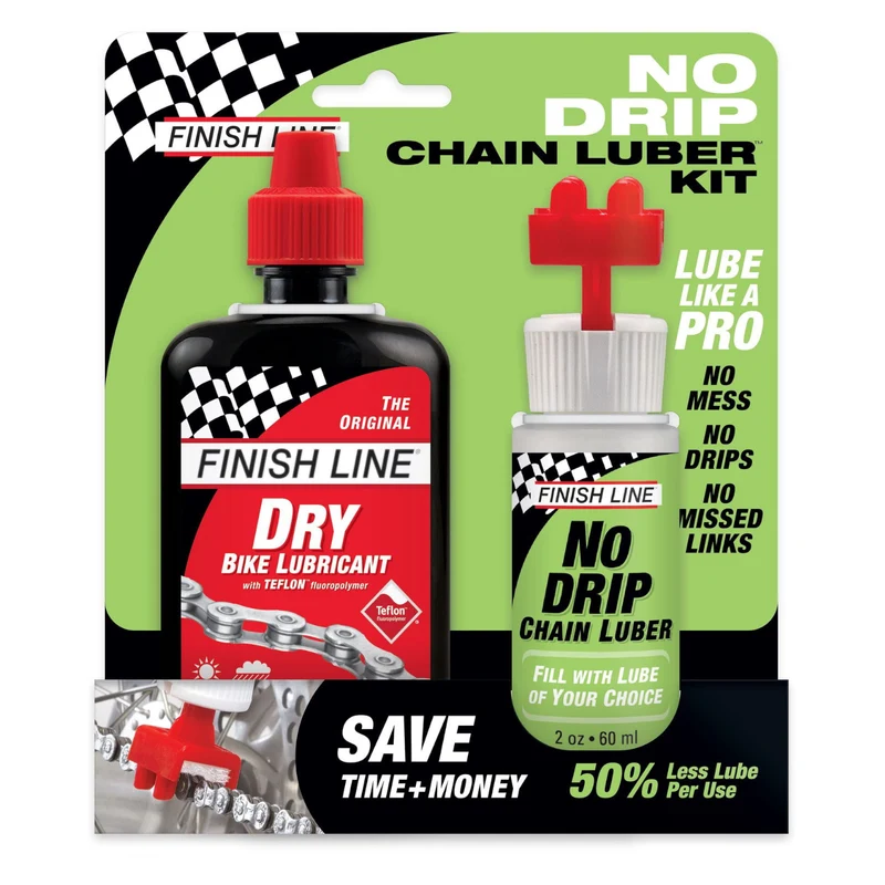 Finish Line Dry Chain Lube - No Drip Kit with Chain Luber