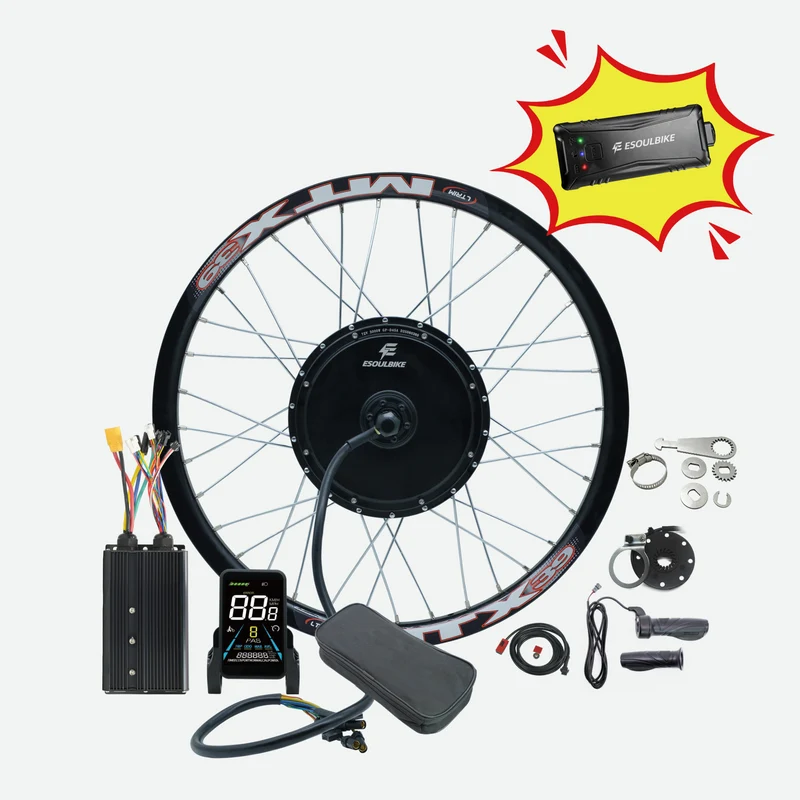 eSoulbike™ 72V 3000W High Power Rear Hub Ebike Conversion Kit