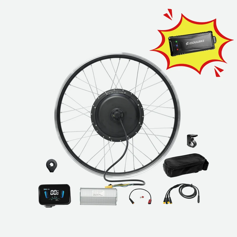eSoulbike™ 48V 1500W High Power Waterproof Rear Hub Ebike Conversion Kit
