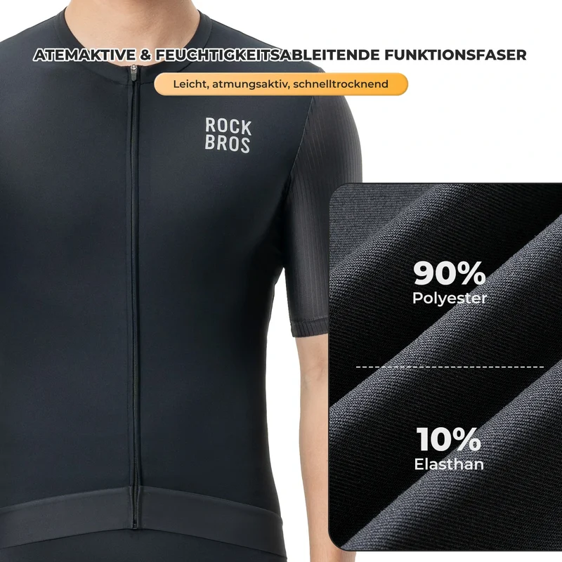 Herren Fahrradtrikot Kurzarm – Atmungsaktiv, Reflektierend