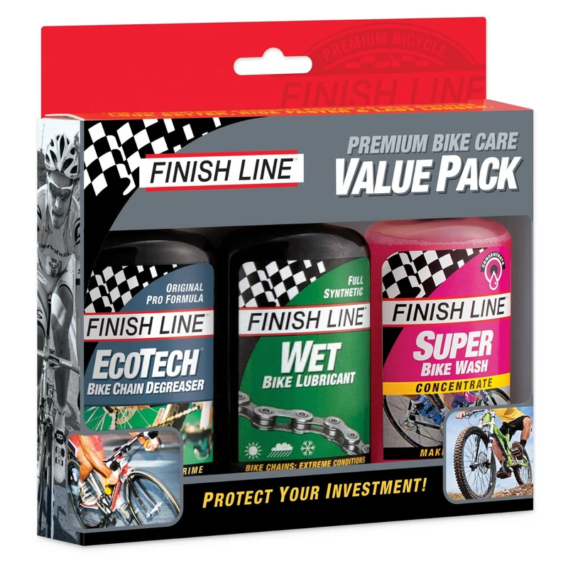 Finish Line Winter Value Pack Multi Degreaser / SuperBike Wash / Wet Lube
