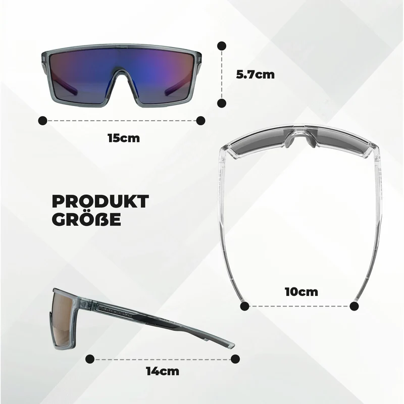 Polarisiert Fahrradbrille, UV400 mit TR90 Rahmen