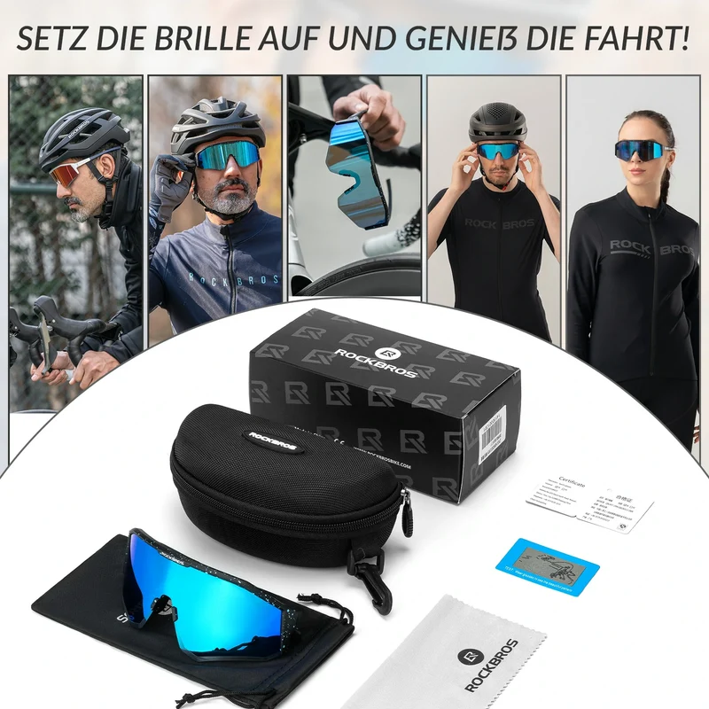 Polarisierte Fahrradbrille mit Verstellbaren Bügeln