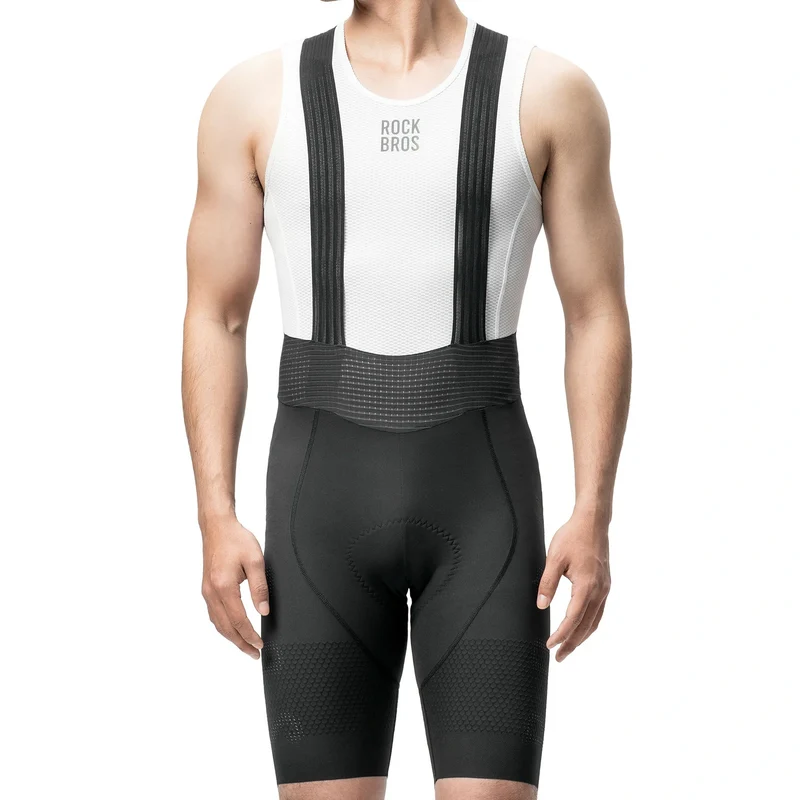 Trägerhose Fahrrad Herren mit Elastisch 4D Ergonomisches Sitzpolster