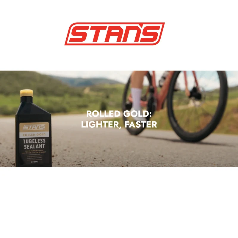 Stans NoTubes Rolled Gold Tubeless Tyre Sealant for Road and Gravel Bikes - 500ml Bottle