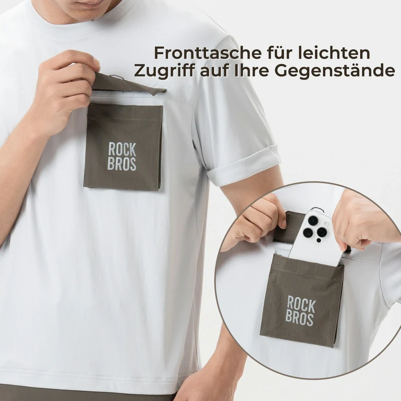 Mountainbike Radtrikot Kurzarm Herren mit Magnet Brusttasche