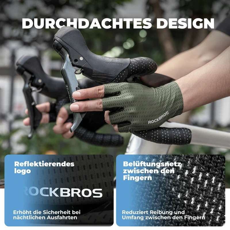 Fahrradhandschuhe Sommer, rutschfest und Atmungsaktiv