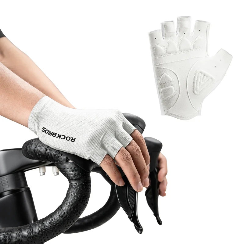 Fahrradhandschuhe Halbfinger mit stoßdämpfender SBR-Polsterung - S396