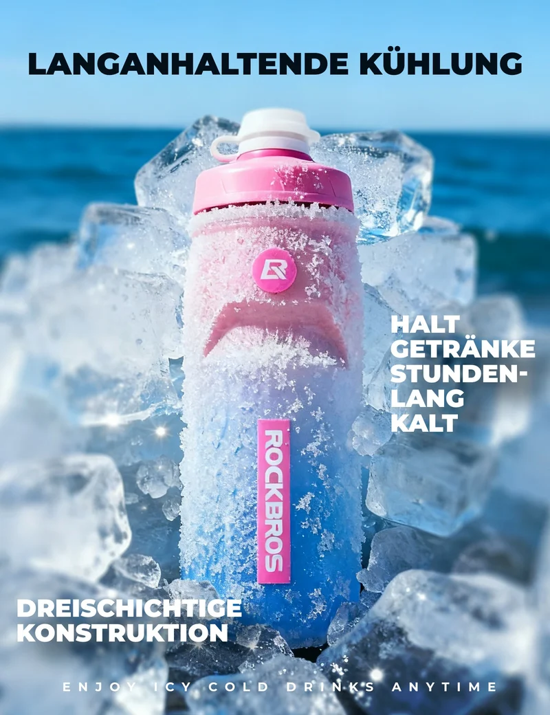 Trinkflasche Fahrrad 620 ml 5 H Kühlenhalten