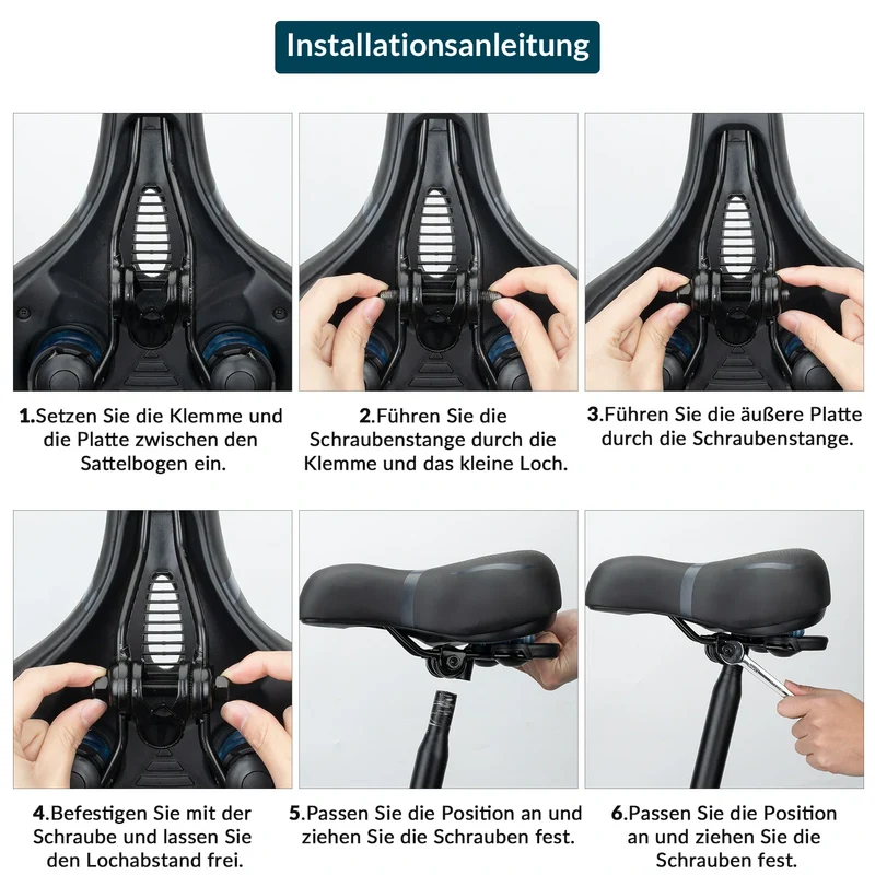 Fahrradsattel mit Memory-Foam, Bequem & Druckentlastend