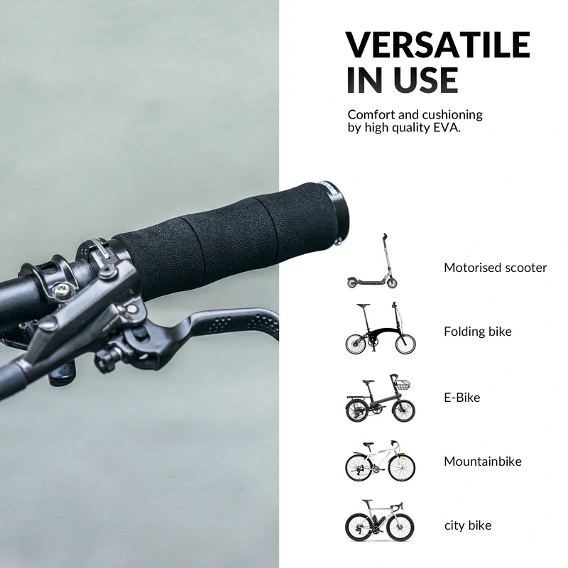 Fahrradgriffe rutschfeste Eva Schwamm Fahrrad Lenkergriffe mit Aluminium 22MM