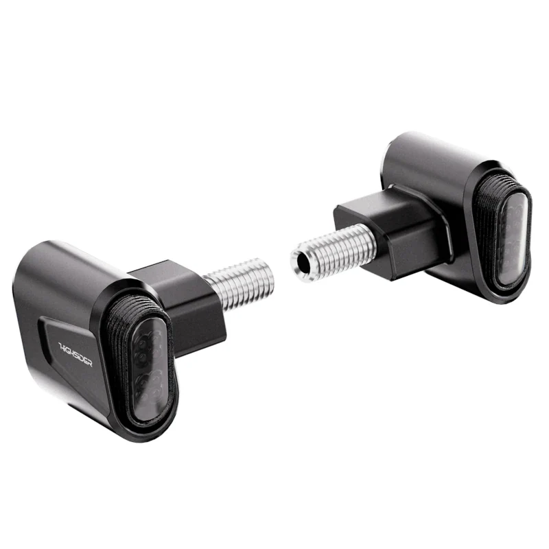LED-Blinker Paar Highsider Victory-Ultra schwarz, Getönt, M8, E-geprüft 12V/1,9W