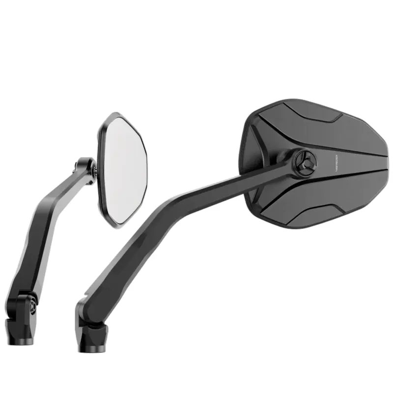 Lenkerspiegel Paar Highsider Victory-Ultra schwarz, Alu, E-geprüft, M10x1.25