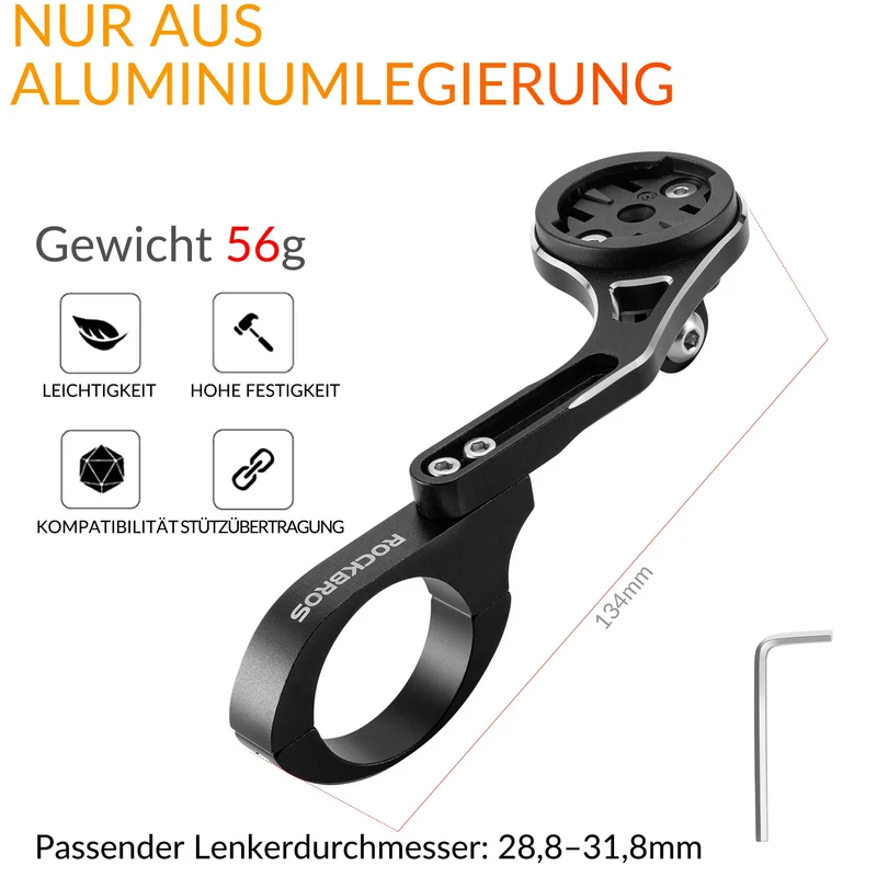 Fahrradcomputer Halterung für 31,8 mm Lenker, Garmin und Bryton