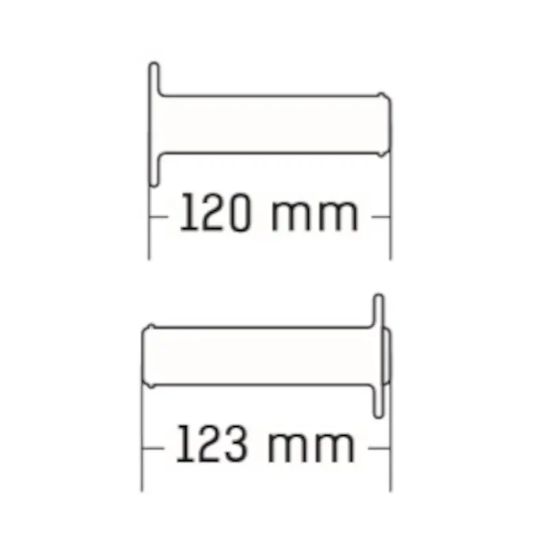 Griffgummi Paar Domino A190 X-Treme, Ø Innen 22/26 mm, Länge 120/123 mm