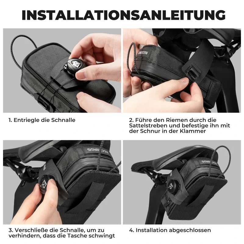 Fahrrad Satteltaschen mit Drehverschluss System, Wasserabweisend und Reißfeste