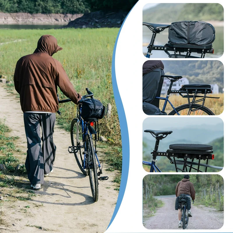 Farradtasche Erweiterbar Gepäckträgertasche bis zu 5L, mit Schwamm kann als Fahrradsattel