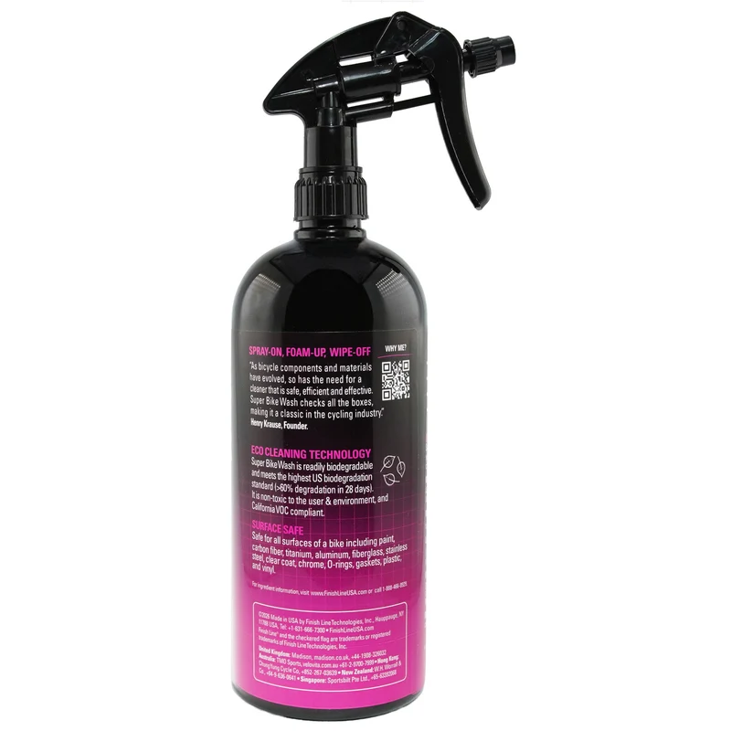Finish Line Super Bike Wash Bike Spray On Wipe Off Cleaner 1 Litre