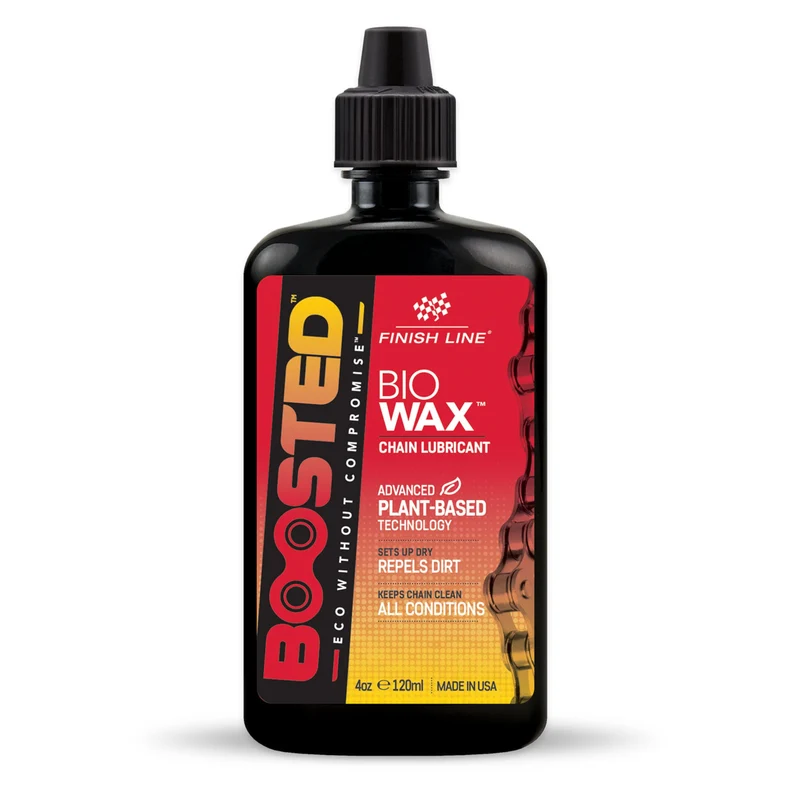 Finish Line BOOSTED Bio Wax Chain Lubricant Plant-Based 4oz / 120ml Bike Chain Lube