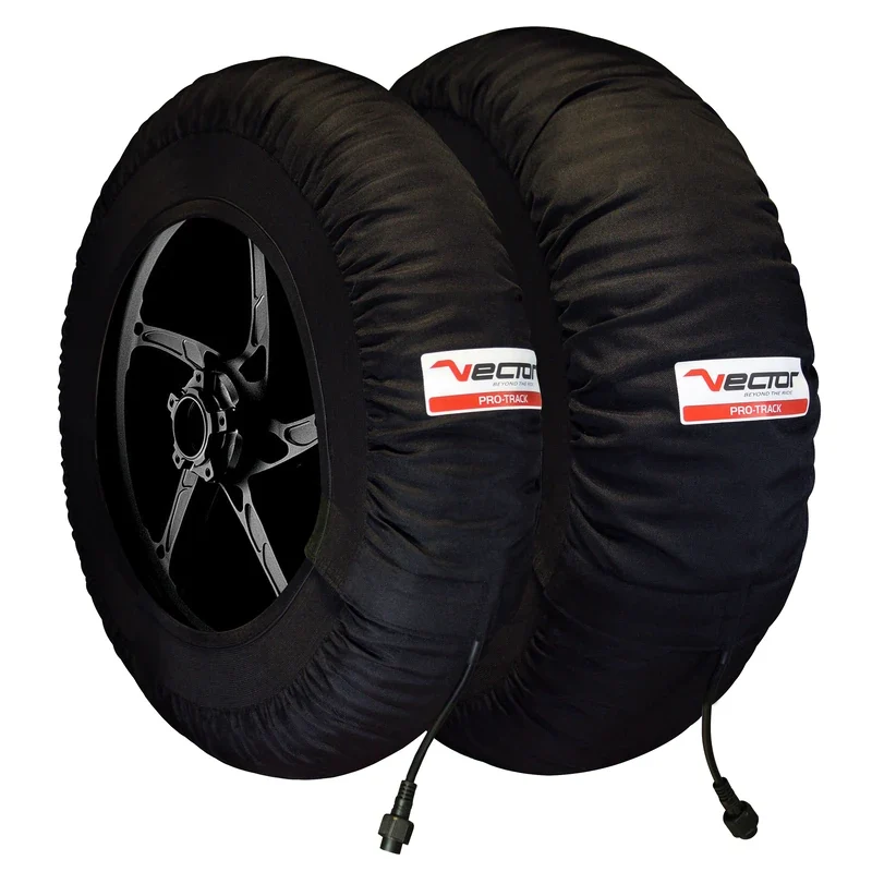 Reifenwärmer Set VECTOR PRO-TRACK bis 99 º 17 Zoll Vorne 120 Hinten 165