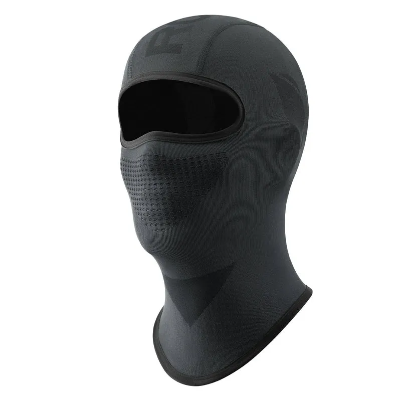 Sturmhaube Balaclava, Atmungsaktive Skimaske Schwarz-Grau